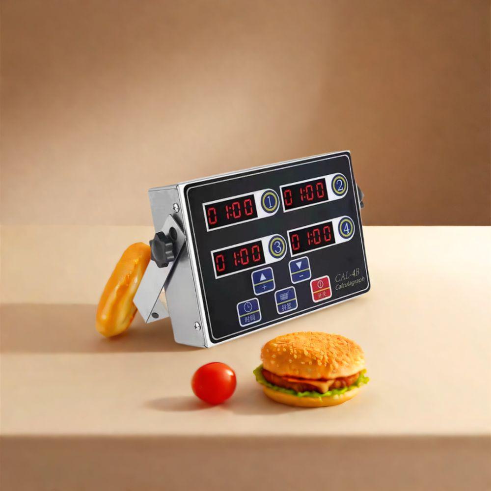 4/6/8 Channels Commercial Kitchen Timer LED Digital Screen Cooking Reminder Restaurant