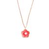 925 sterling silver pink peach blossom necklace female Korean version new accessories sweet temperament flower neck chain
