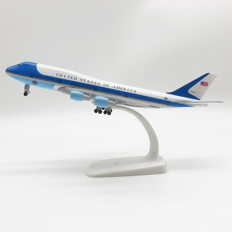 Сплав Самолет ВВС США Air Force One B747 Авиалинии Модели Самолетов С Шасси Детские Подарки Коллекция Самолет Игрушка