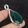 Ограненный замбийский изумрудный кулон из стерлингового серебра 925 пробы, приличные ювелирные изделия ручной работы, кулон из настоящего драгоценного камня, кулон с целебным камнем, подарок для нее