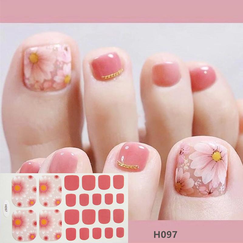 Summer New Toenail Film Nail Art Foot Paste Process Crystal Nail Oil Film Toenail Discount Goods