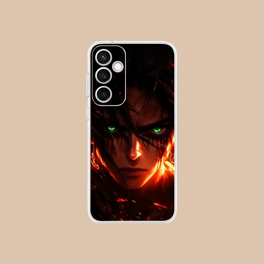 Прозрачный чехол для мобильного телефона AOT Эрен Йегер для Samsung Galaxy S25 S24 S23 S22 S21Plus FE Ultra Цветная крышка