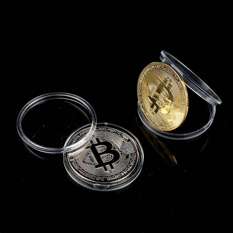 Творческий сувенир позолоченный биткоин коллекционный отличный подарок биткоин арт коллекция