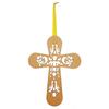 Wooden Laser Cut Wall Hanging: Jesus Cross, Unfinished