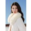 Qiusui Yiren Elegant Fox Fur Collar Studded Down Jacket
