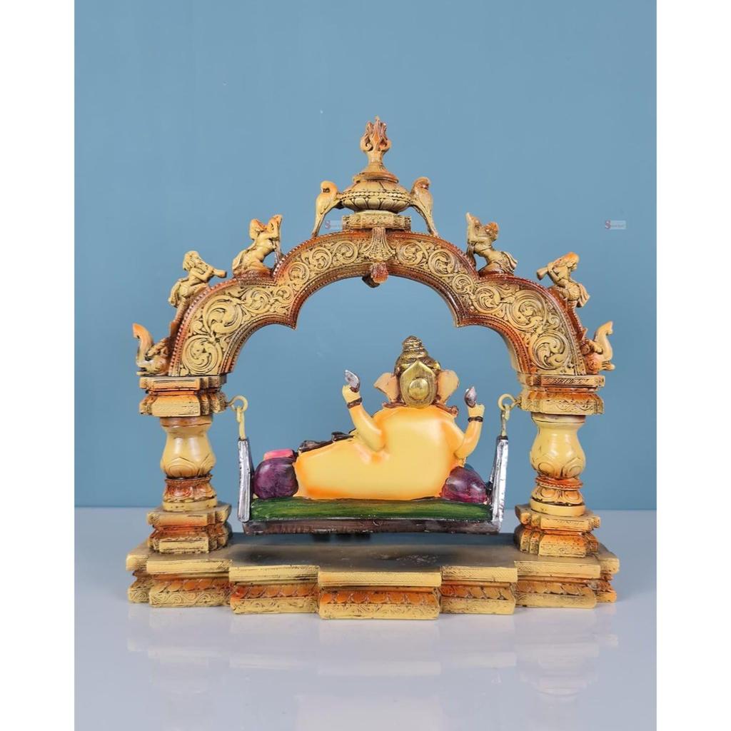 1 штука Премиальная декоративная статуэтка и идолы Господа Ганеши для дома, офиса и пуджи для фестивалей, свадеб и особых случаев