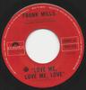 7-дюймовая пластинка Фрэнк Миллс Love Me Love Me Love Windsong 2065076 POLYDOR 1971 Канада Рок Б/у