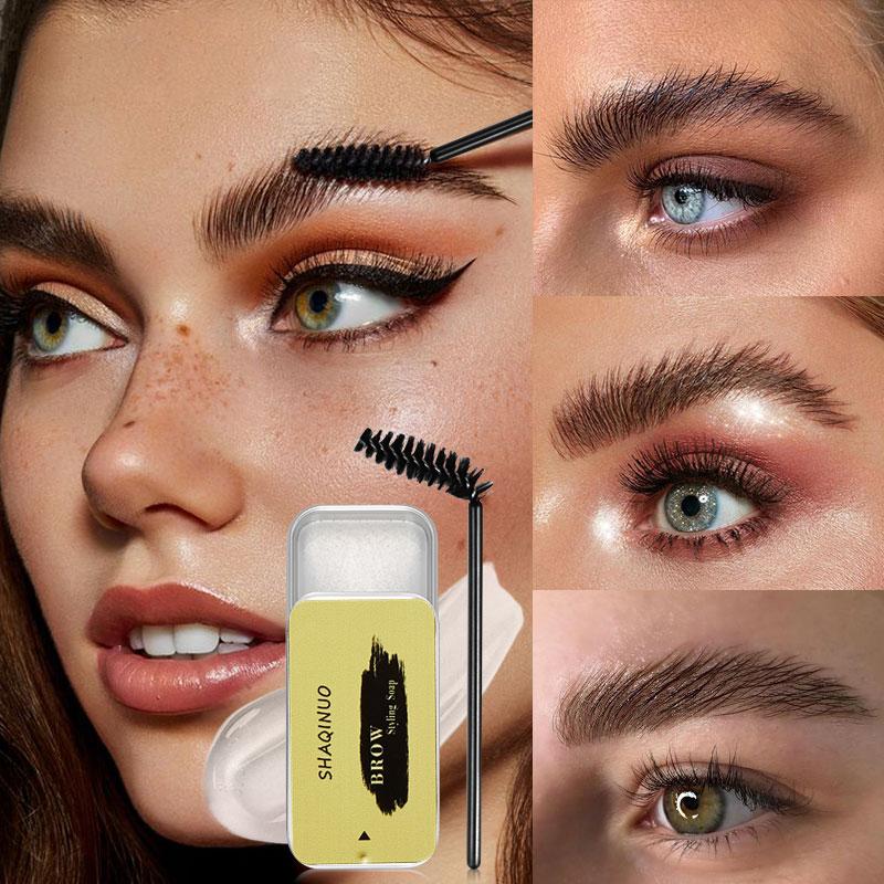 Eyebrow Styling Gel Brows Wax Sculpt Soap Waterproof Long-Lasting 3D Feathery Wild Brow Styling Makeup Eyebrow