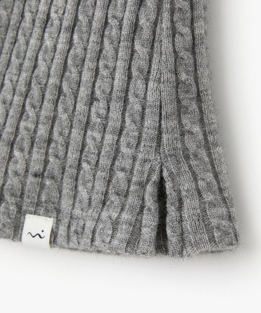 Forev Cable Knit Mini Skirt Shorts - Gray