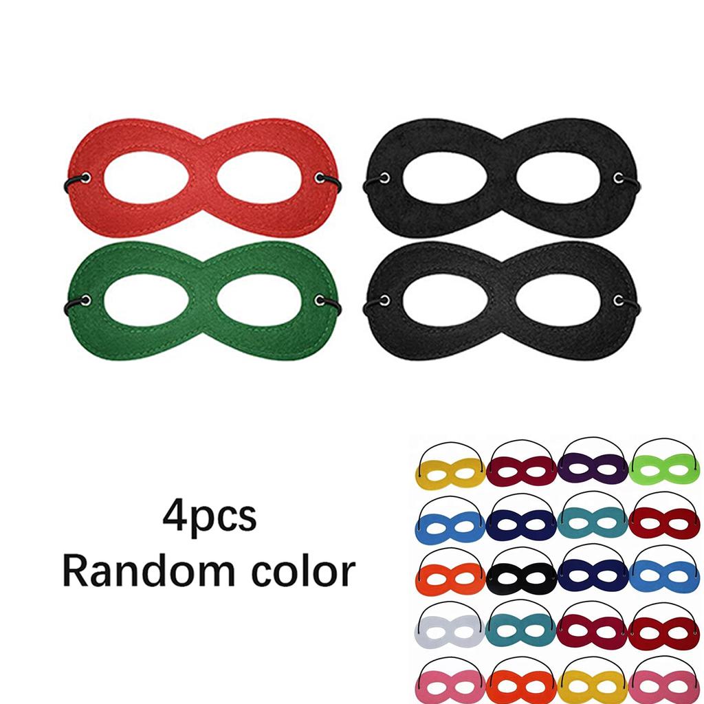 Party Dress Up Masks – Soft Felt Eye Masks with Adjustable Elastic, DIY Cosplay Props for Birthday, Halloween & School Role Play