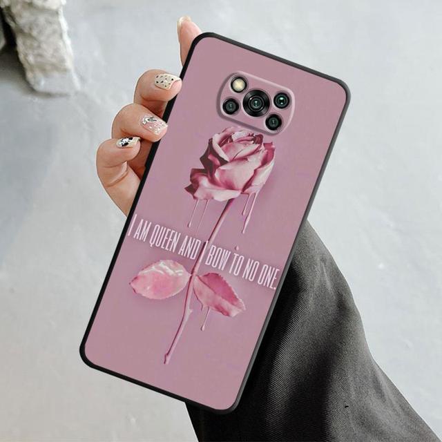 Чехол для Xiaomi Poco X3 Nfc X4pro M3 C40 для Mi 12 11 10 10t 8 Note10 Lite 11ultra 11t Pro F1 розовое золото розовая королева принцесса