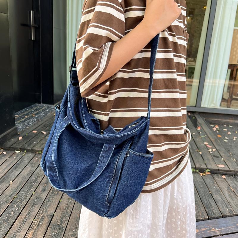 Джинсовая сумка, женская сумка через плечо, большая вместительная сумка через плечо для мужчин, сумка-мессенджер