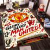 Напольный коврик с дизайном Manchester United, подходит в качестве противоскользящего коврика для гостиной или спальни у дивана