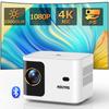 ASUTAS Projector Ultra Compact 5G WiFi Bluetooth Home Projector 10000LM 1080P Full HD 4K Compatible Mobile Projector Short Throw Projection Zoom