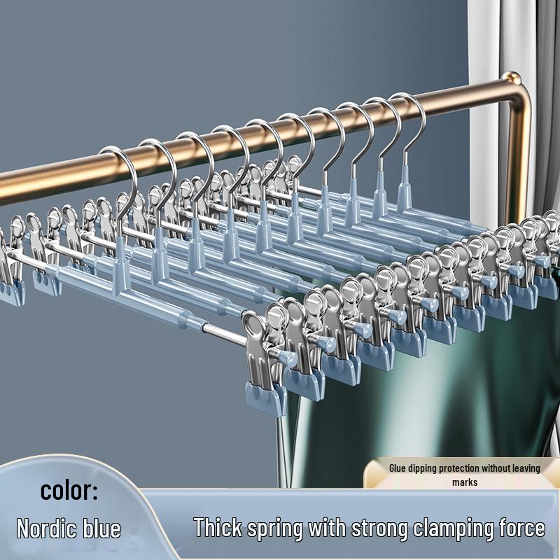 Прочные клипсы для вешалок для брюк и юбок, не оставляющие следов, для сушки и хранения