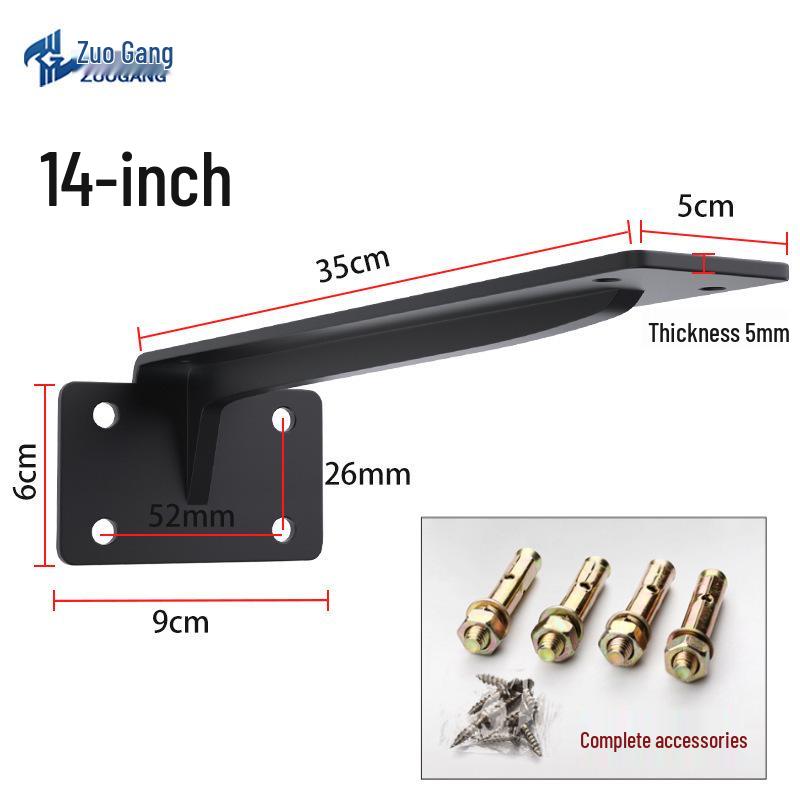 Сверхпрочный плавающий кронштейн для ТВ-тумбы: Расширенный и утолщенный треугольный кронштейн для полки