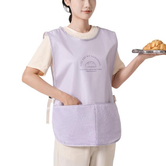 Vest Apron for Women Summer Kitchen Smock Oil Resistant Apron with Pockets Multi-Purpose Waterproof Apron for Cooking BBQ Hosting
