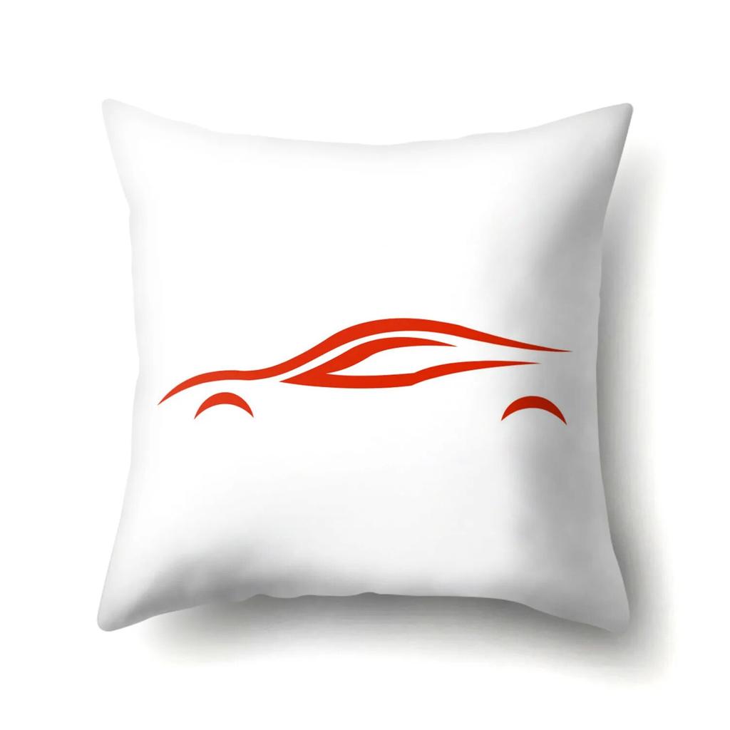 Sports Car Striped Pillowcase Office Cushion Cover Living Room  Waist