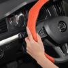 Подходит для Skoda Premium, Защелкивающаяся оплетка руля из замши, Нескользящая и прочная, Доступна для Octavia с круглым и D-образным рулем