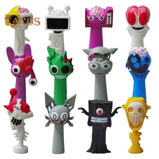 12 шт., мультяшный музыкальный игровой персонаж, фигурка персонажа из ПВХ, статуэтка, скульптура, игрушка, настольное украшение для детей и взрослых, подарок для фанатов игр