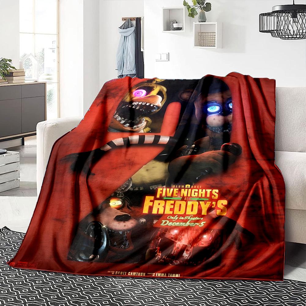 Fnaf Horror Nights Blanket Soft Throw Blanket For Home Bedroom Bed Sofa Travel Office Solid Christmas Blanket