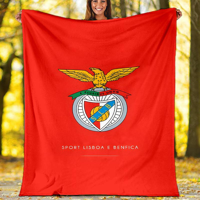 1pc B-Benfica Theme Blanket - Digital Print, Polyester, Cozy for All Seasons, Perfect for Outdoor, and Travel