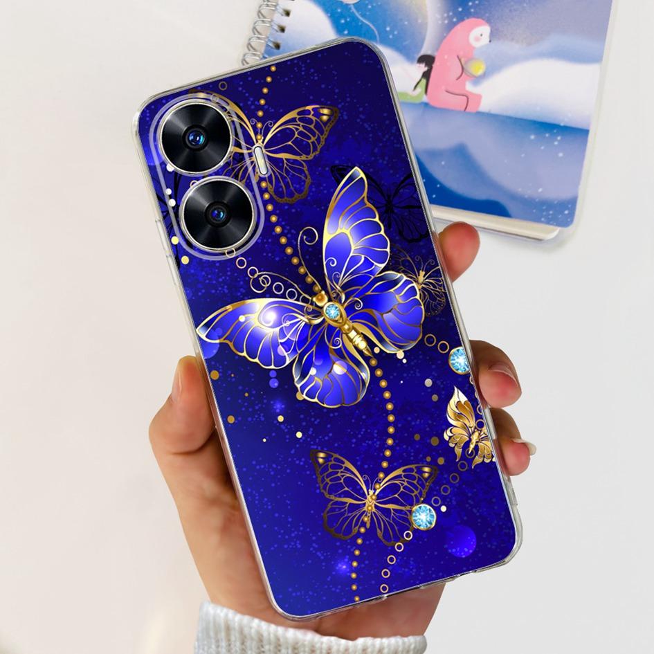 Чехол для Realme C55 RMX3710 Прозрачная крышка Модные узоры Мягкие силиконовые чехлы для телефона Для Realme C55 4G C 55 RealmeC55 Fundas