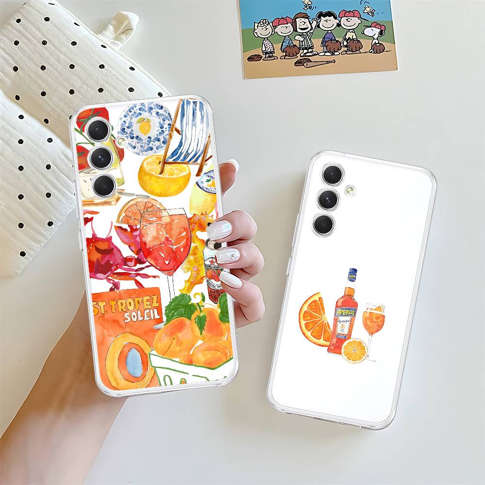New Hot Fashion Spritzs Aperols HD Clear Transparent Phone Case For Samsung Galaxy A52,A12,A51,S24,S23,S22ULTRA,S21 Edge,S20LITE