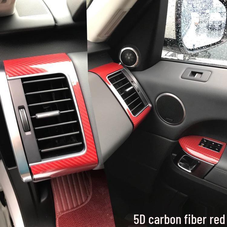 Наклейки из углеродного волокна для интерьера Range Rover Sport: Центральная консоль, Рычаг переключения передач, Декорация стеклоподъемника