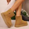 Autumn new large size women's casual and comfortable European and American style fashion outer wear warm boots