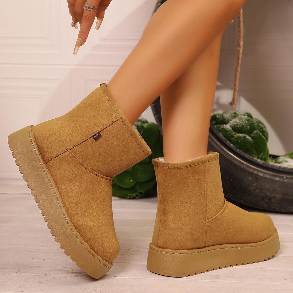 Autumn new large size women's casual and comfortable European and American style fashion outer wear warm boots