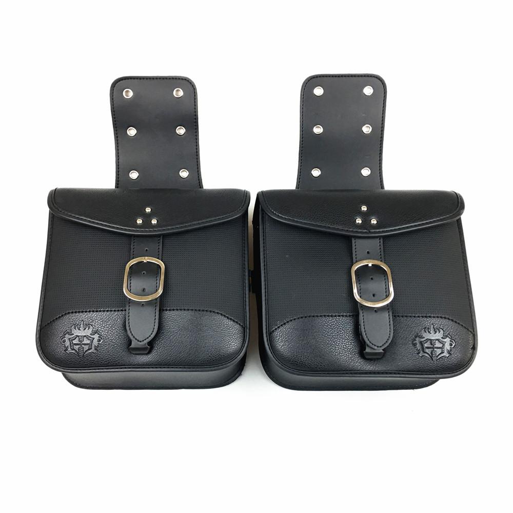 2 шт. универсальная мотоциклетная седельная сумка из искусственной кожи, седельная сумка для инструментов, сумка для хранения багажа для