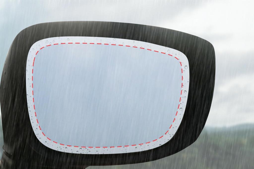 [Комплект из 2 штук] Прозрачная гидрофильная пленка ClearView, совместимая с серией MAZDA CX-5 KF, Зеркало заднего вида, Боковая