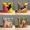 POP ART BANG WOW BOOM POW Наволочка для декоративной подушки 45x45см 55x55см 30x30см Квадратная Наволочка для автомобильной подушки Декор для дома Спальня Подарок