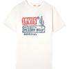 Levis Color Block Letter Print Comfortable Short Sleeve T-Shirt Women T-Shirts White A9276-0000