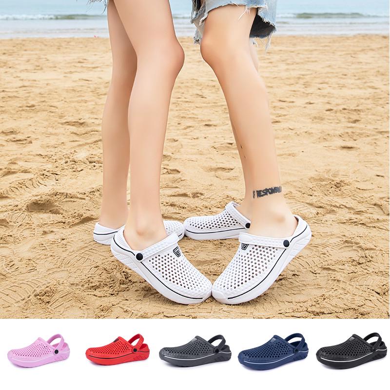 Mens Womens Summer Clogs Fashion Non-Slip Breathable Sandals Garden Bath Slippers Couples Shoes