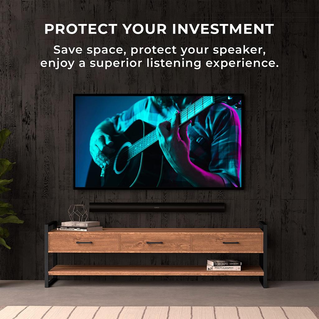 Настенное крепление HumanCentric, совместимое с Sonos Arc Soundbar Плавающий монтажный кронштейн, совместимый с Sonos Arc Wall Mount Soundbar Mount для Sonos
