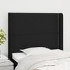 VidaXL Headboard with Ears Black 93x16x118-128 Cm Fabric3119424