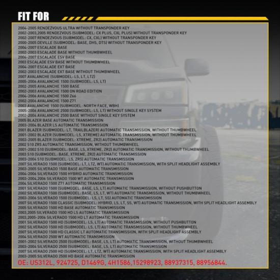 Цилиндр замка зажигания для Chevrolet Silverado Suburban GMC US312L Sierra 924725
