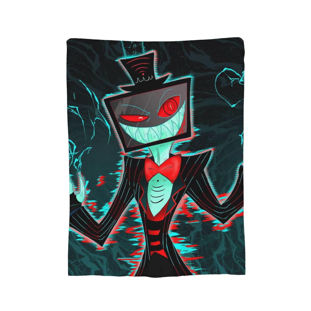 Cartoon Hazbins Hotels Vox Blanket Flannel Printed Multi-function Super Warm Throw Blanket for Bedding Car Rug Piece