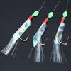 5 Pcs/Set Multi-Color Soft Silverskin Fishing Lure Set Imitation Fish Shrimp Bait with Crystal Barbed Hook for Variety Fish