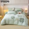 Cotton Embroidery Patch Embroidery Four-piece Cotton Quilt Cover Sheet Double Quilt Cover Sheet Bedding Set