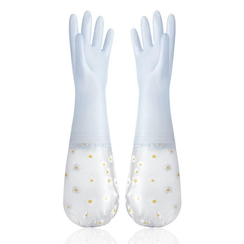 Waterproof Durable Kitchen Clean Tool Dishwashing Gloves Household Scrubber Cleaning Gloves