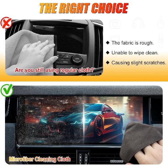 SuperKaKa Car Screen Cleaner- Vehicle Touchscreen Microfiber Cleaning Cloth, Touch Screens Clean Wipes Cars Interior Accessories Universal for Tesla