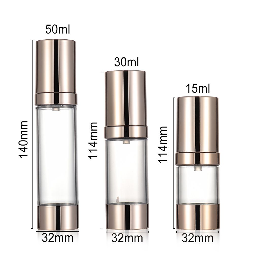 Portable Airless Empty Cosmetic Holder Lotion Vacuum Bottle Cream Container Refillable Bottle