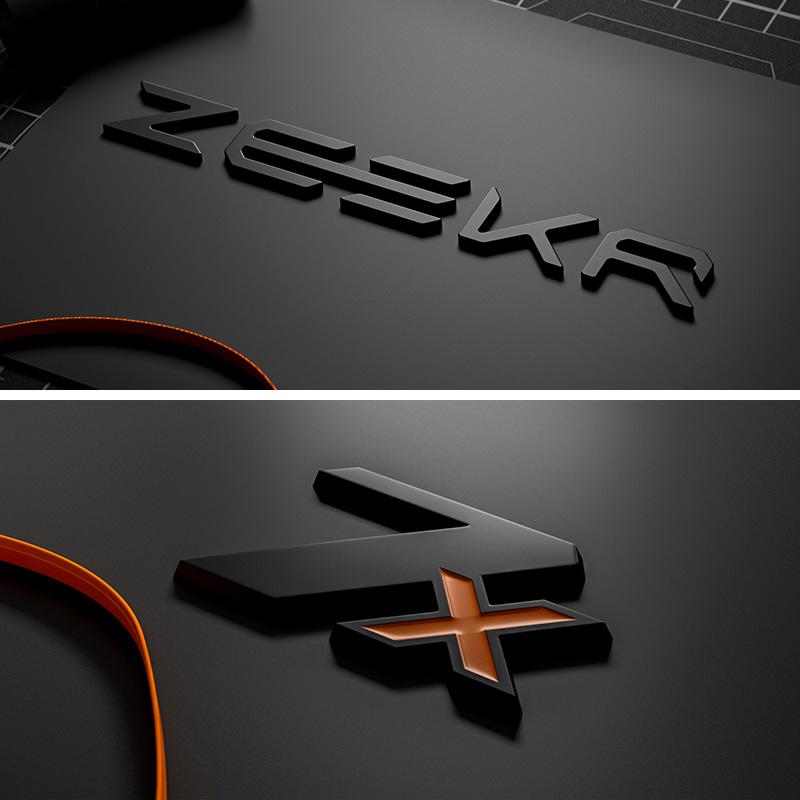 Для ZEEKR 7X 001 Матовый Черный Значок Металлический Спортивный Значок Наклейка Аксессуары для Модификации