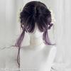 Фиолетовый Градиентный Синтетический Лолита Парик Длинные Вьющиеся Волосы с Челкой Подходит для Женщин для Ношения в Повседневной Жизни и на Фестивали