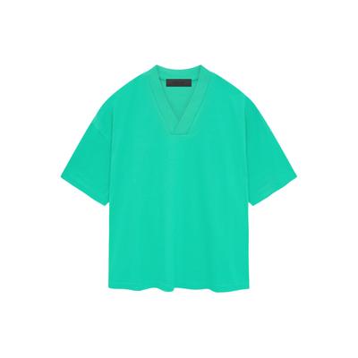 Fear of God Футболка Essentials с V-образным вырезом, мятный лист, топы унисекс, зеленая 125SP244212F