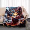 The Mobile Suit Gundam Cartoon Blanket Is Warm and Soft, Suitable for All Seasons, and Perfect for Home, Travel, and Picnics.