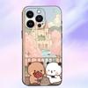 Cute B-BuBu D-DuDu Phone Case For iPhone 16,15,14,13,12,11 Plus,Pro Max,XS,X,XR,SE,Mini,8,7,Soft Silicone Black Cover